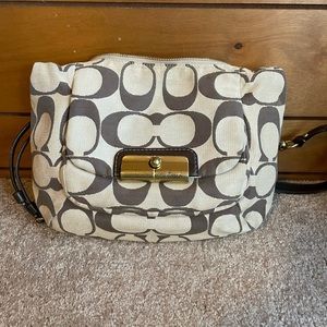 Coach Shoulder Bag Brown signature C pattern